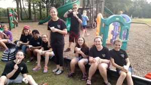 Fifth Graders enjoying PW's Ice Cream!